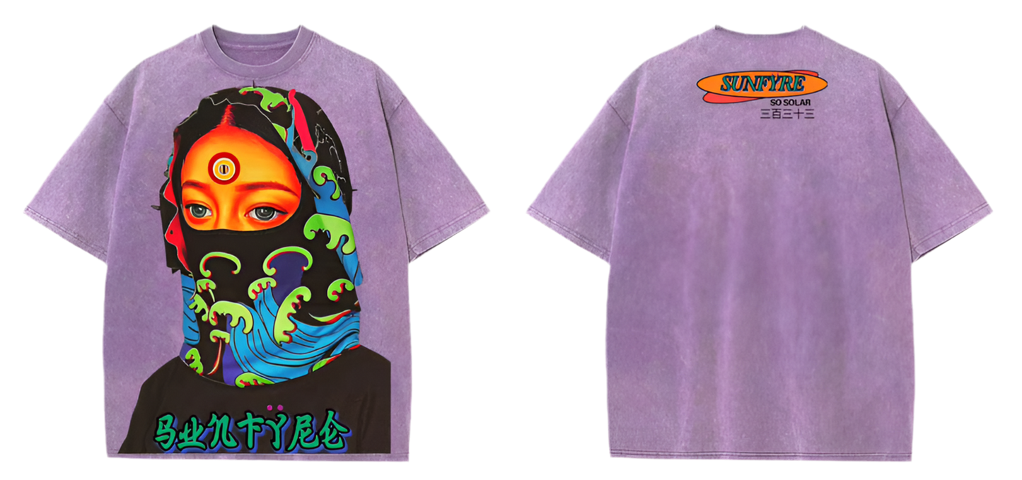 SUNFŸRE “Indigenous” Lavender Oversized T-shirt