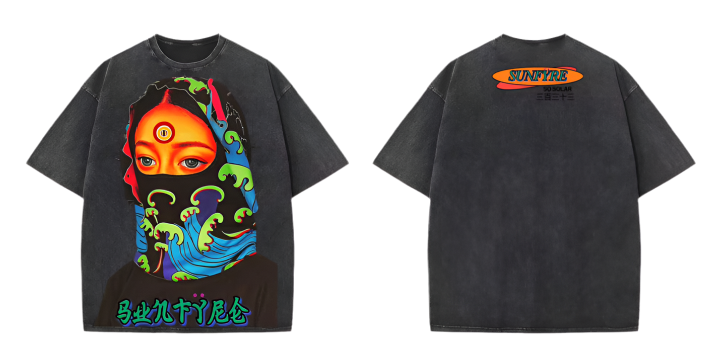 SUNFŸRE “Indigenous” Charcoal Oversized T-Shirt
