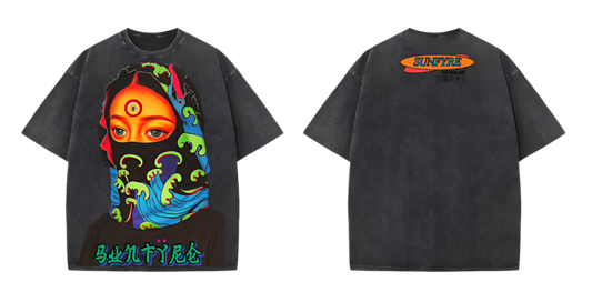 SUNFŸRE “Indigenous” Charcoal Oversized T-Shirt